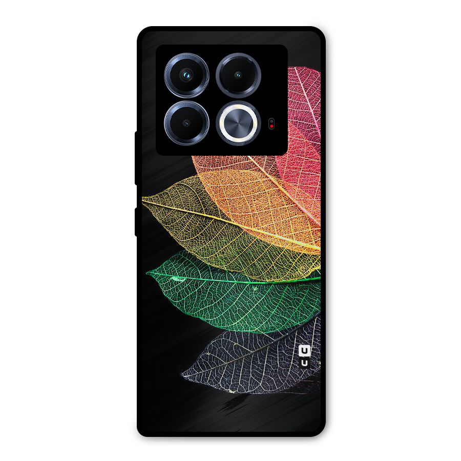 Net Leaf Color Design Metal Back Case for Infinix Note 40 5G