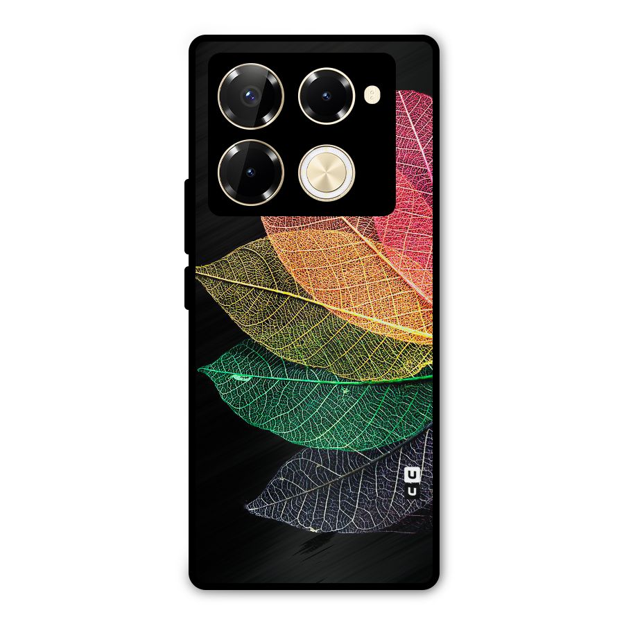 Net Leaf Color Design Metal Back Case for Infinix Note 40 Pro Plus