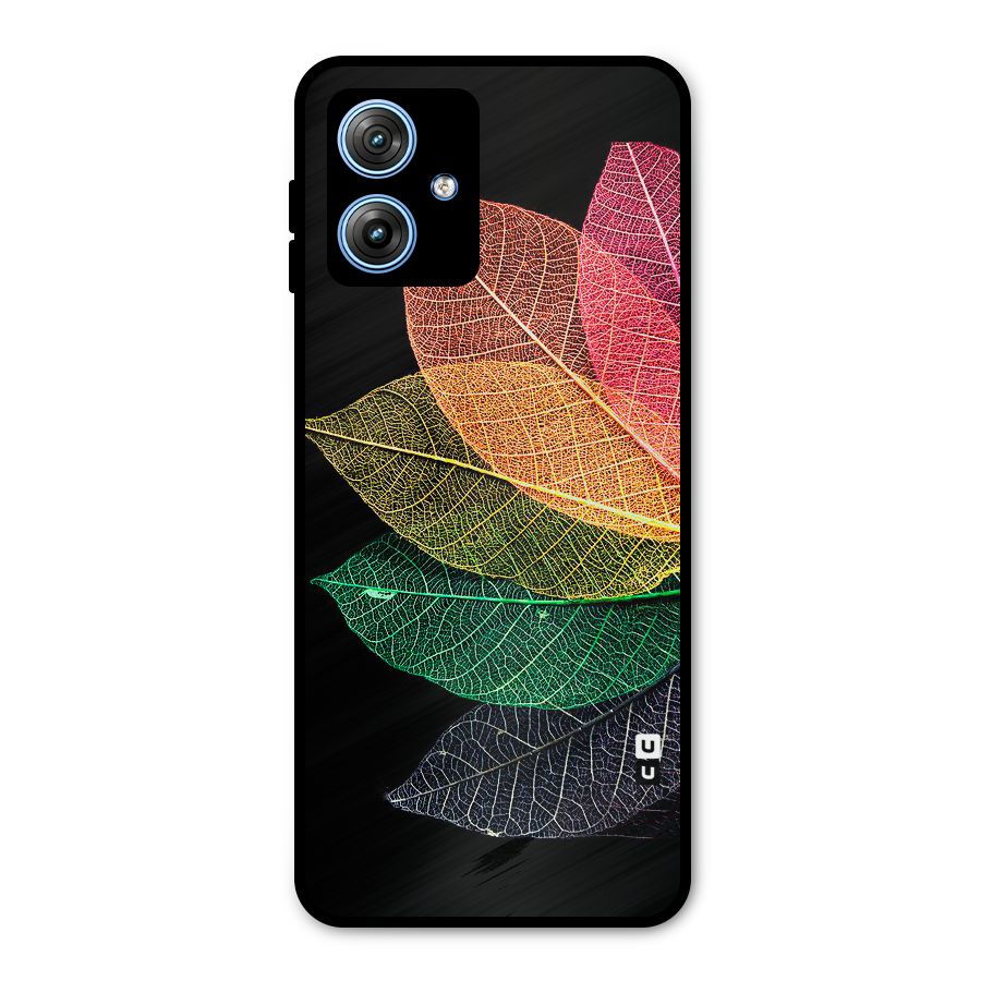 Net Leaf Color Design Metal Back Case for Moto G54