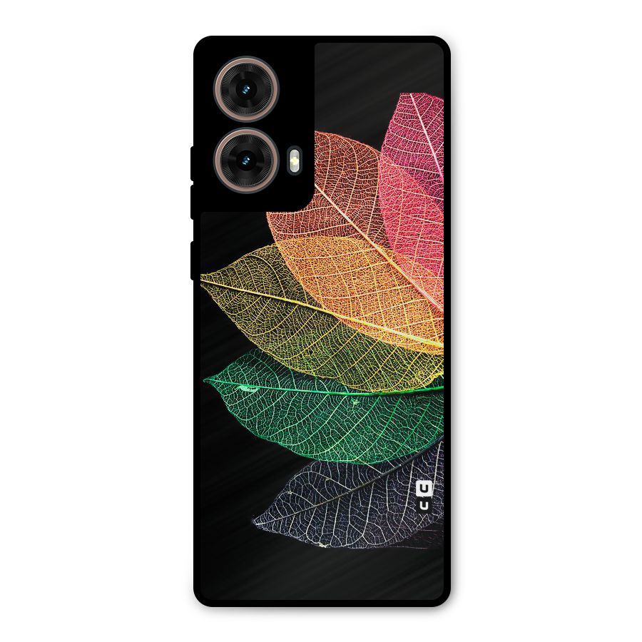 Net Leaf Color Design Metal Back Case for Moto G85