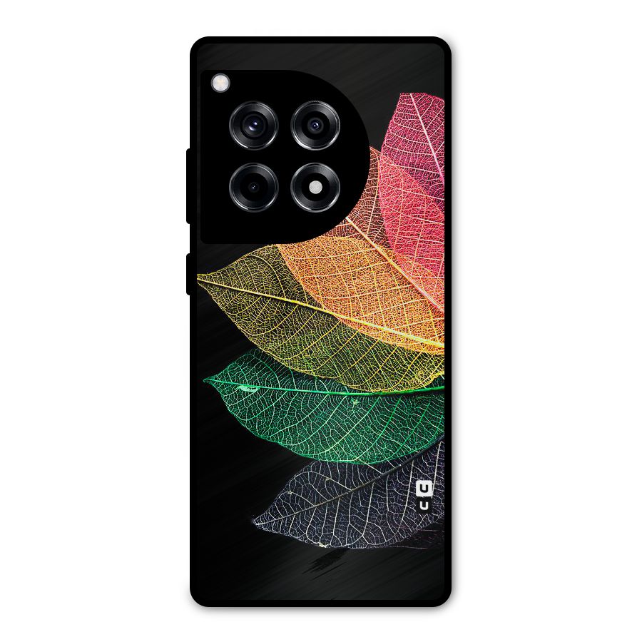 Net Leaf Color Design Metal Back Case for OnePlus 12R