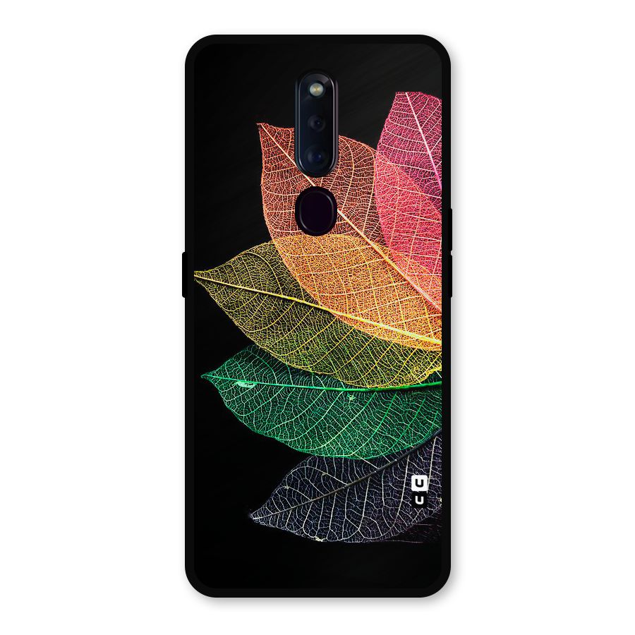 Net Leaf Color Design Metal Back Case for Oppo F11 Pro
