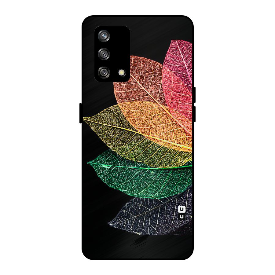 Net Leaf Color Design Metal Back Case for Oppo F19