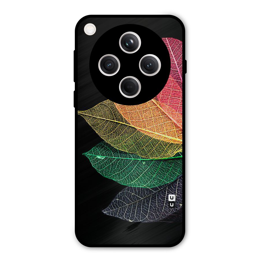 Net Leaf Color Design Metal Back Case for Oppo Find X8