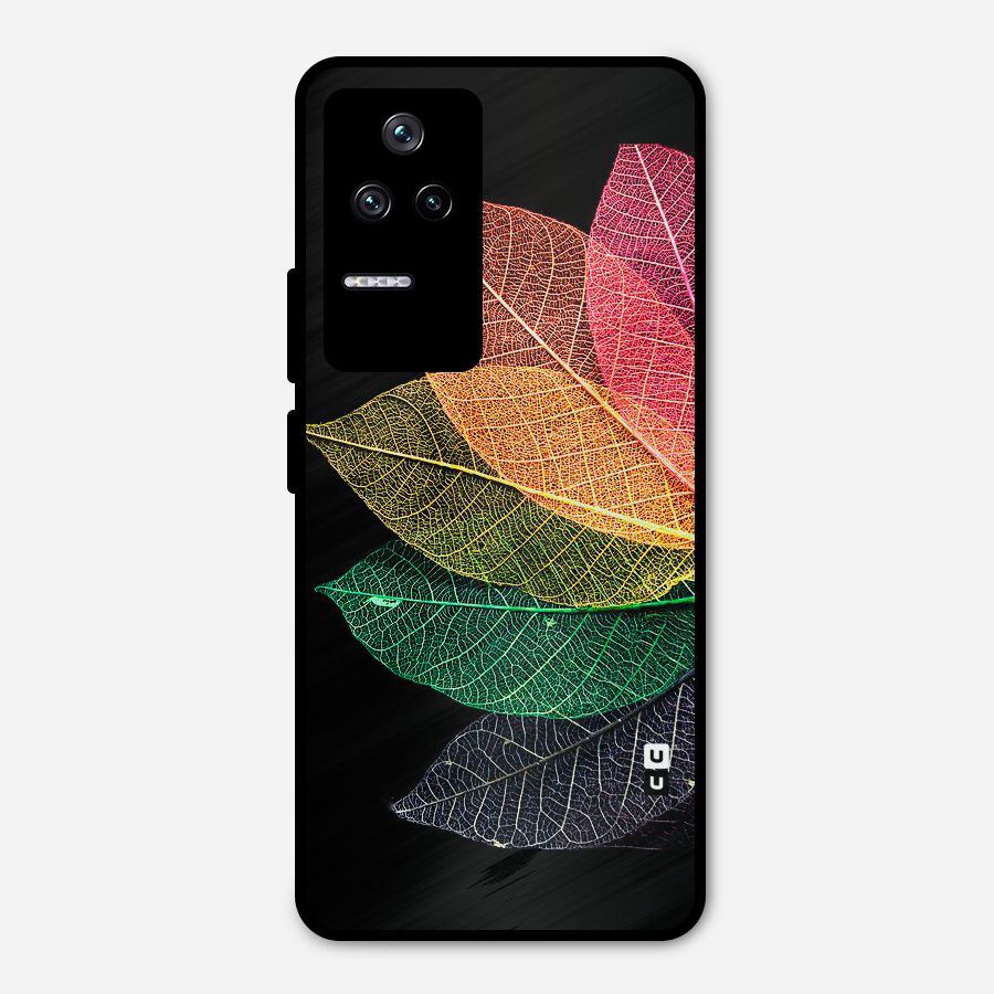 Net Leaf Color Design Metal Back Case for Poco F4 5G