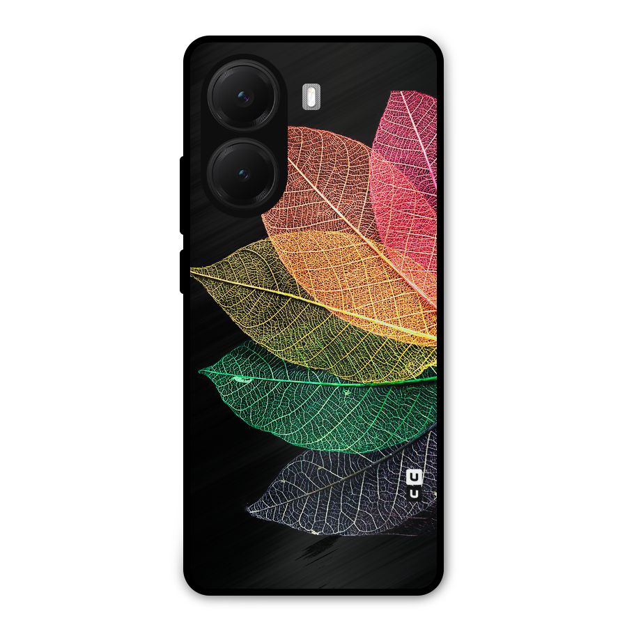 Net Leaf Color Design Metal Back Case for Poco X7 Pro