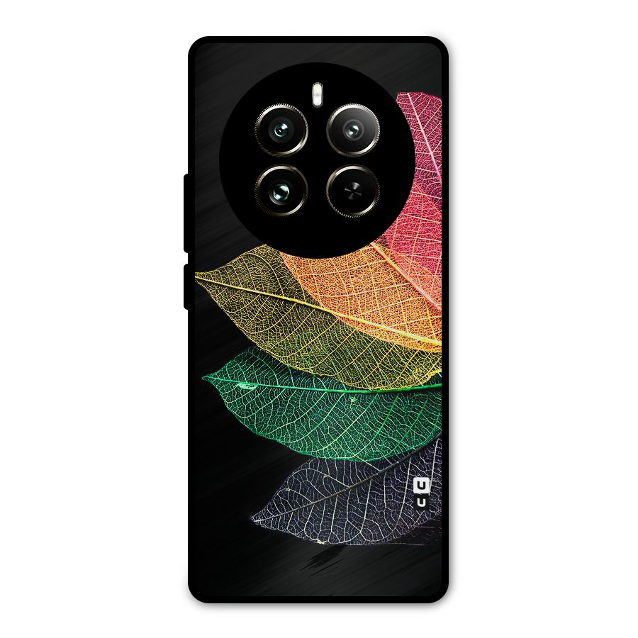 Net Leaf Color Design Metal Back Case for Realme 12 Pro