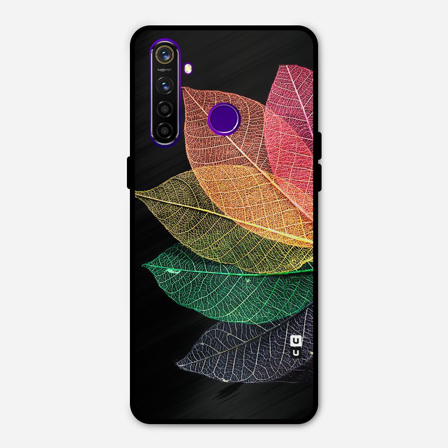 Net Leaf Color Design Metal Back Case for Realme 5 Pro