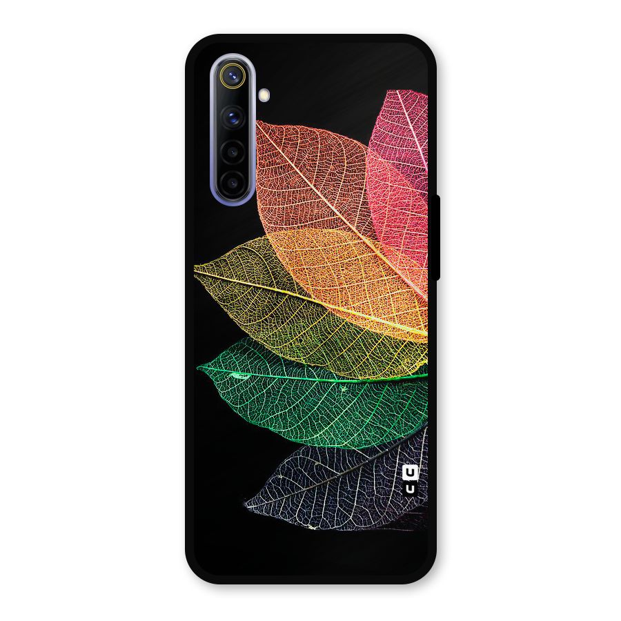Net Leaf Color Design Metal Back Case for Realme 6