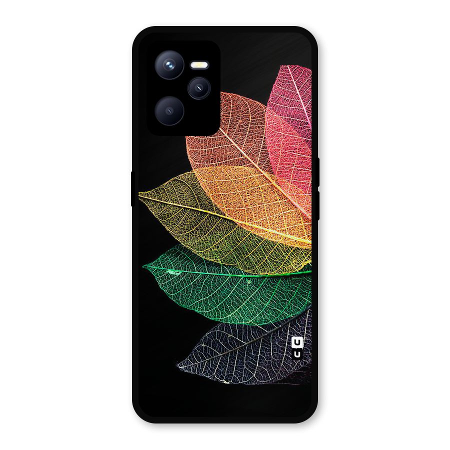 Net Leaf Color Design Metal Back Case for Realme C35