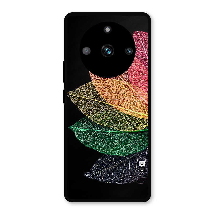 Net Leaf Color Design Metal Back Case for Realme Narzo 60 Pro