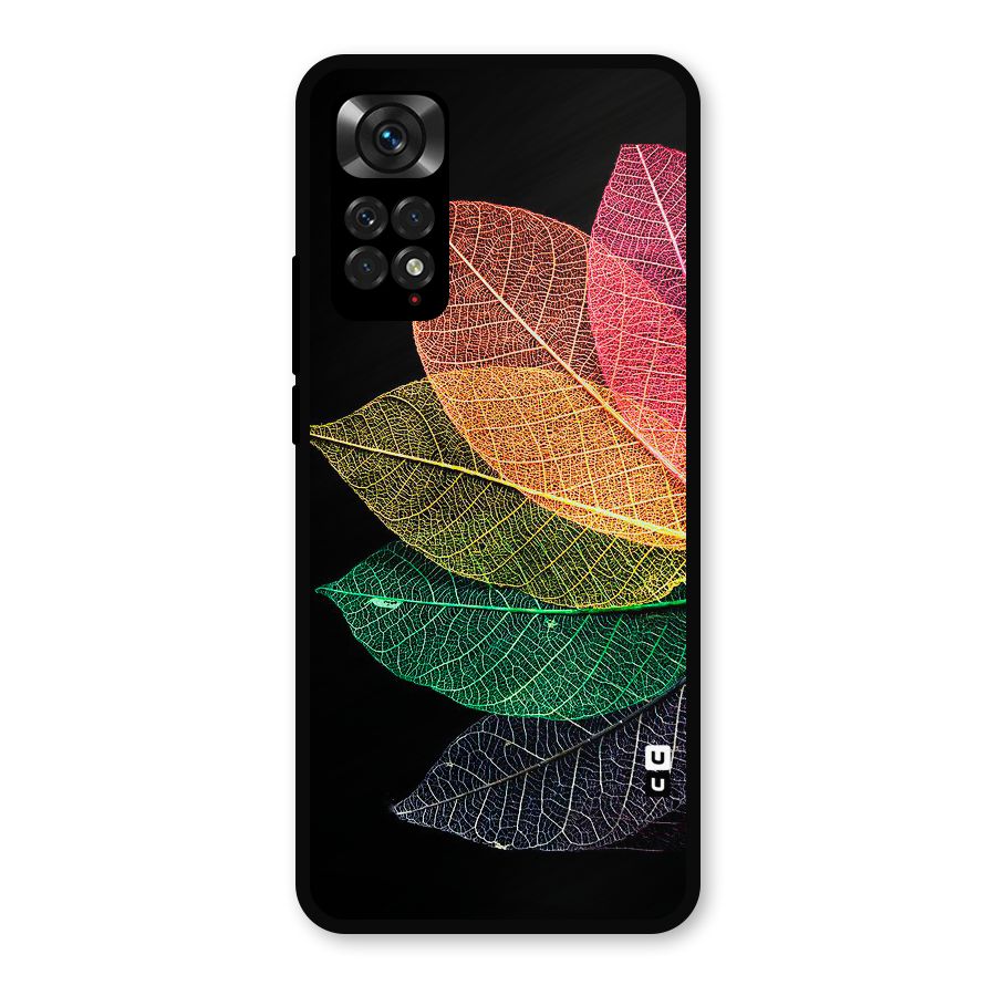 Net Leaf Color Design Metal Back Case for Redmi Note 11s