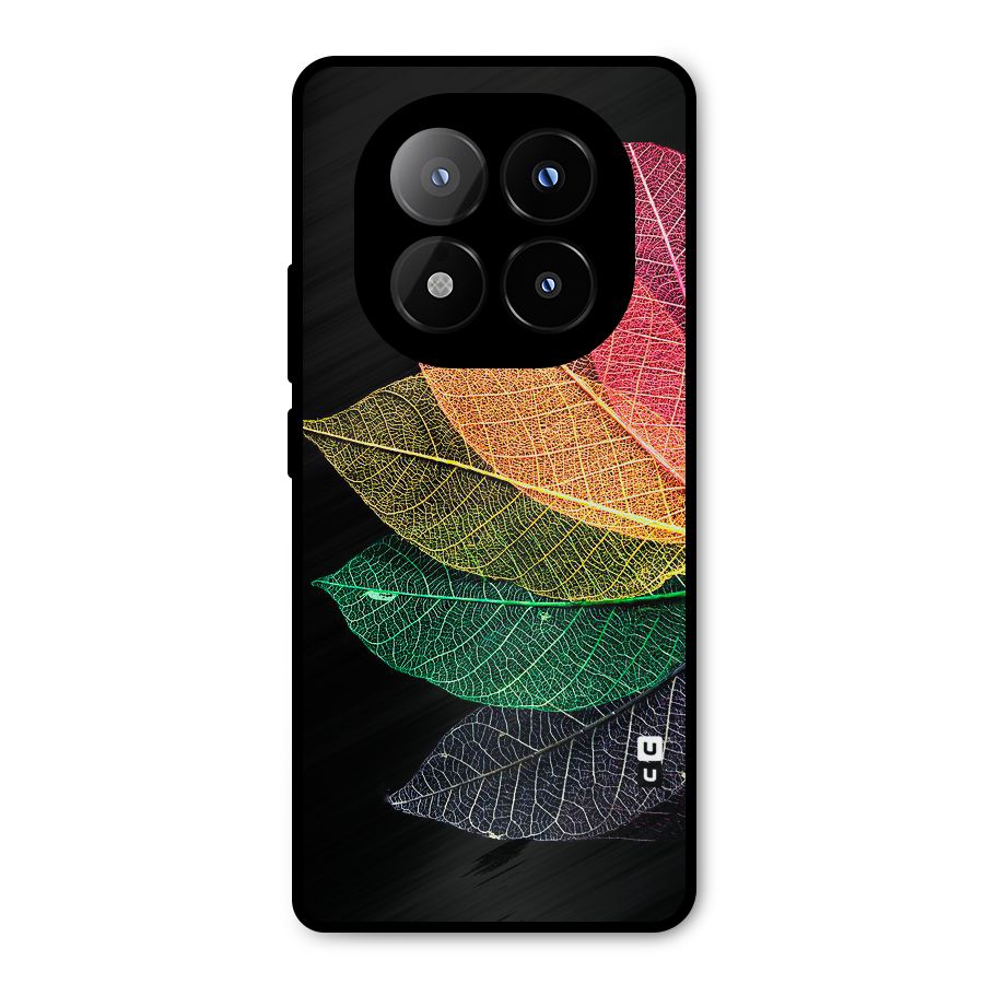 Net Leaf Color Design Metal Back Case for Redmi Note 14 Pro Plus 5G