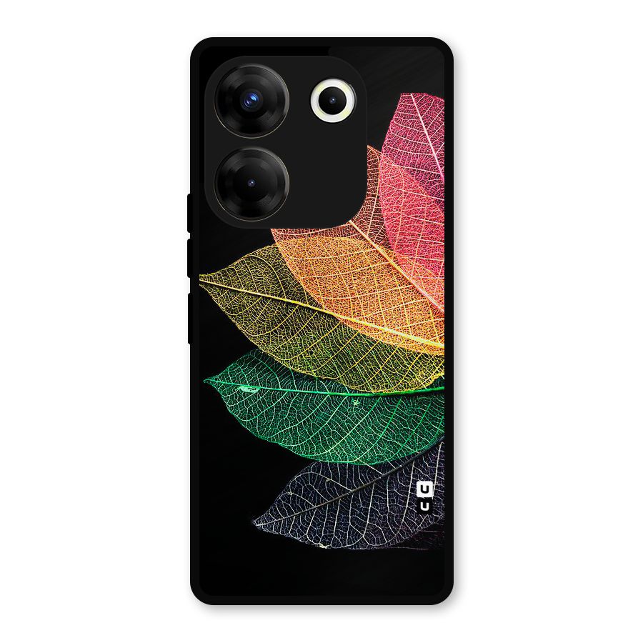 Net Leaf Color Design Metal Back Case for Tecno Camon 20