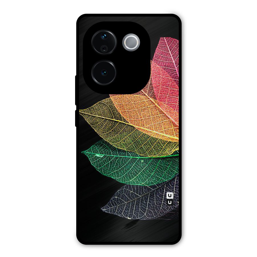 Net Leaf Color Design Metal Back Case for Vivo T3 Pro