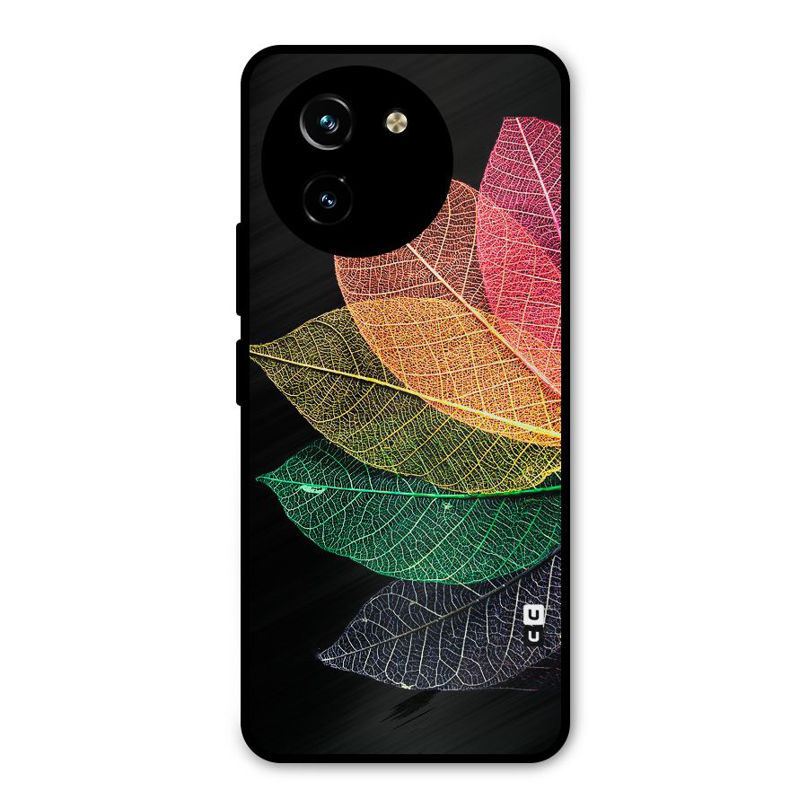 Net Leaf Color Design Metal Back Case for Vivo T3x
