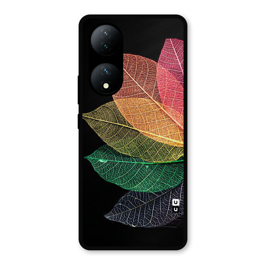 Net Leaf Color Design Metal Back Case for Vivo Y100a