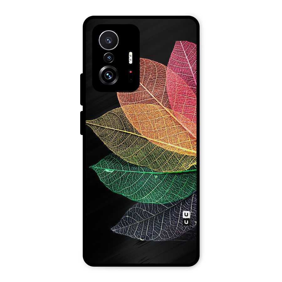 Net Leaf Color Design Metal Back Case for Xiaomi 11T Pro