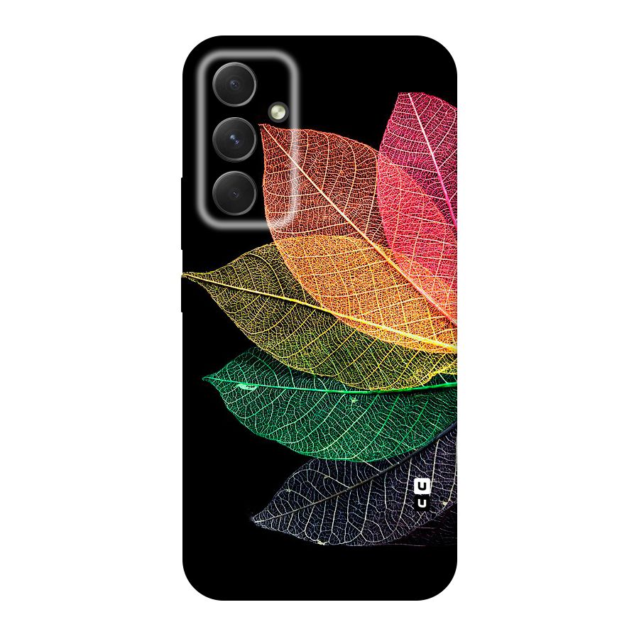 Net Leaf Color Design Original Polycarbonate Back Case for Galaxy A54
