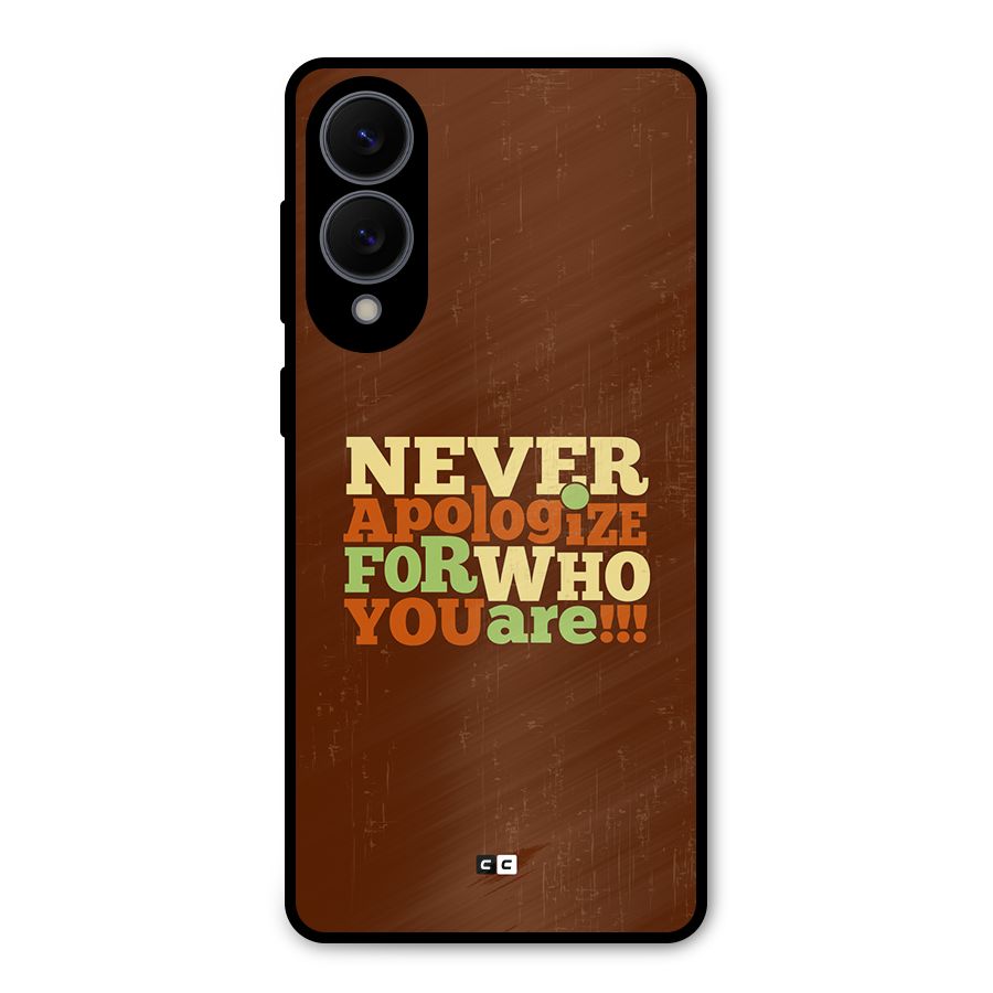 Never Apologize Metal Back Case for Galaxy S25 Edge