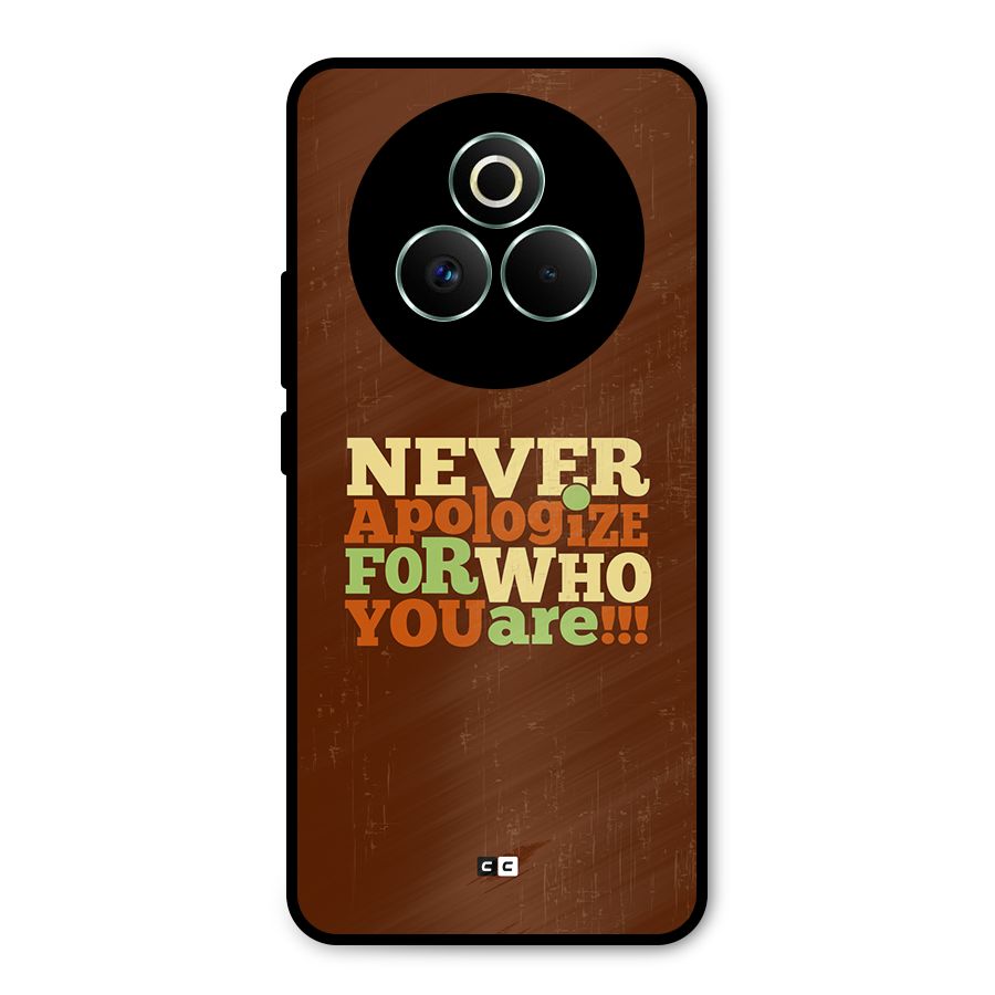 Never Apologize Metal Back Case for Realme P3 Pro
