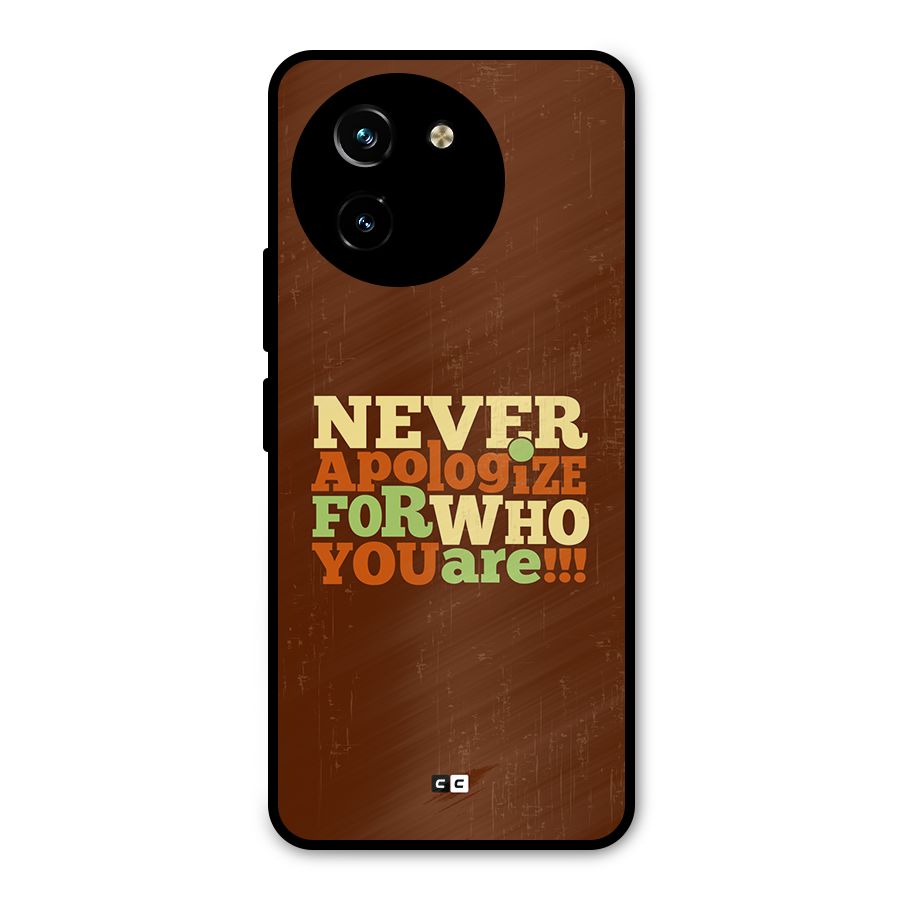 Never Apologize Metal Back Case for Vivo T3x