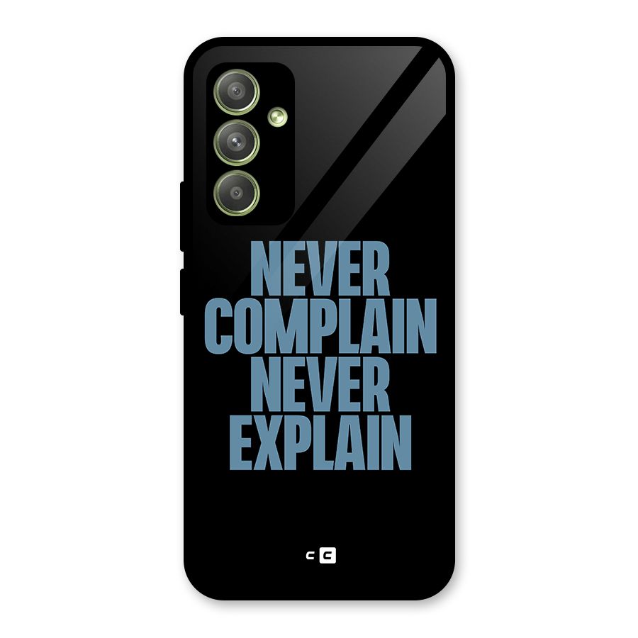 Never Complain Never Explain Glass Back Case for Galaxy A54