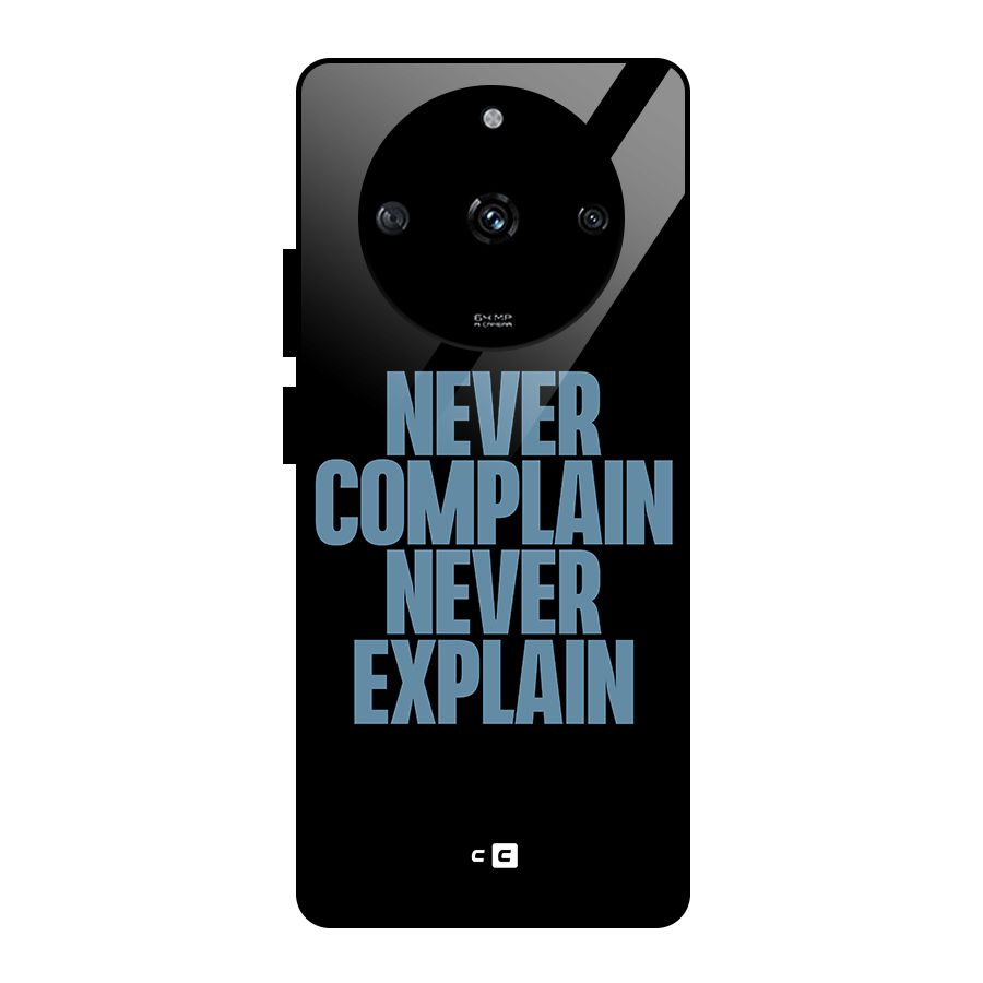 Never Complain Never Explain Glass Back Case for Realme Narzo 60 5G