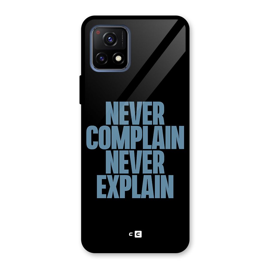 Never Complain Never Explain Glass Back Case for Vivo Y72 5G