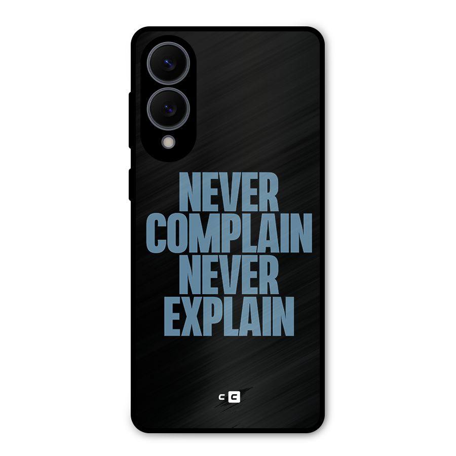 Never Complain Never Explain Metal Back Case for Galaxy S25 Edge