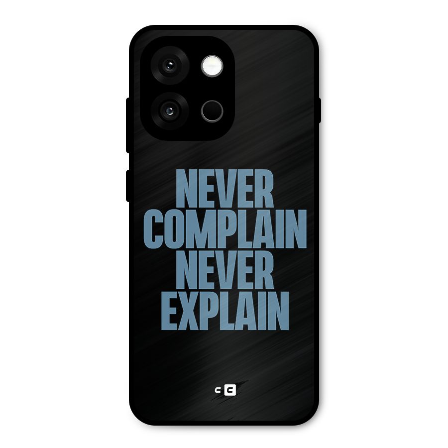 Never Complain Never Explain Metal Back Case for OnePlus 13s
