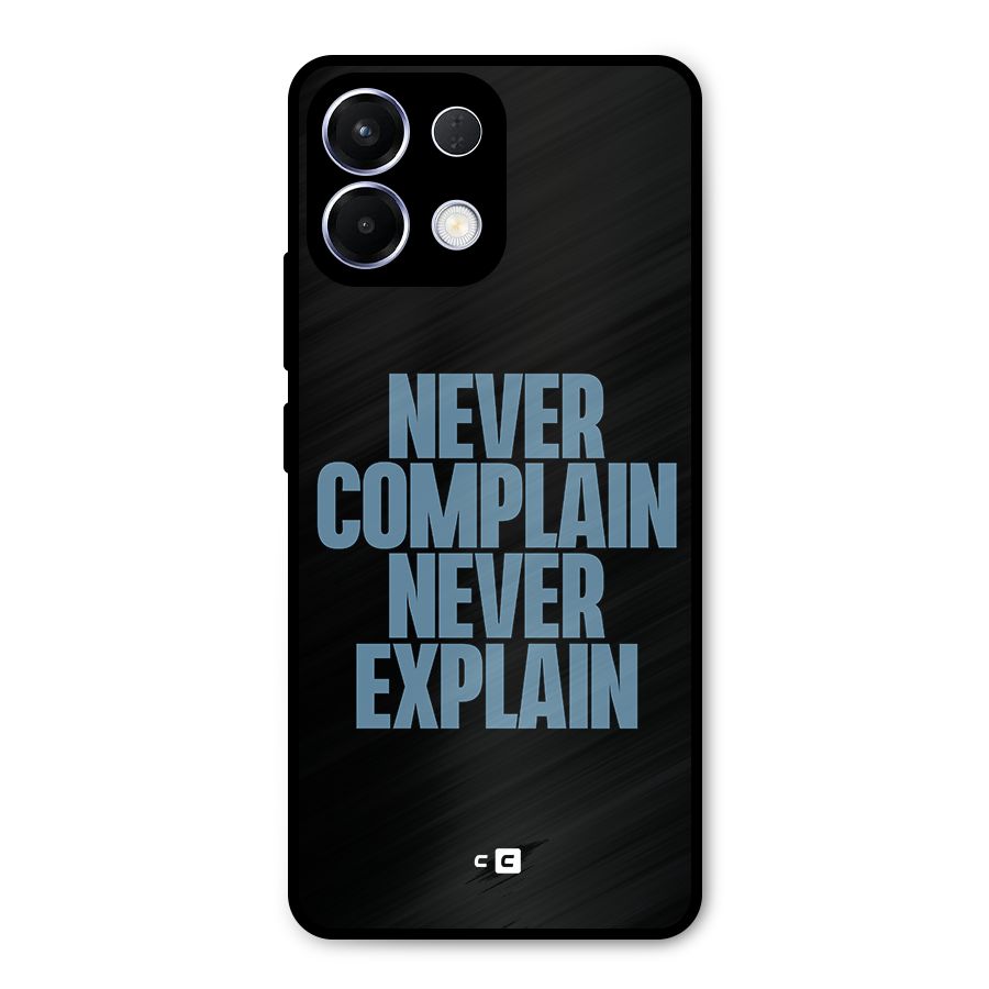 Never Complain Never Explain Metal Back Case for Oppo K13