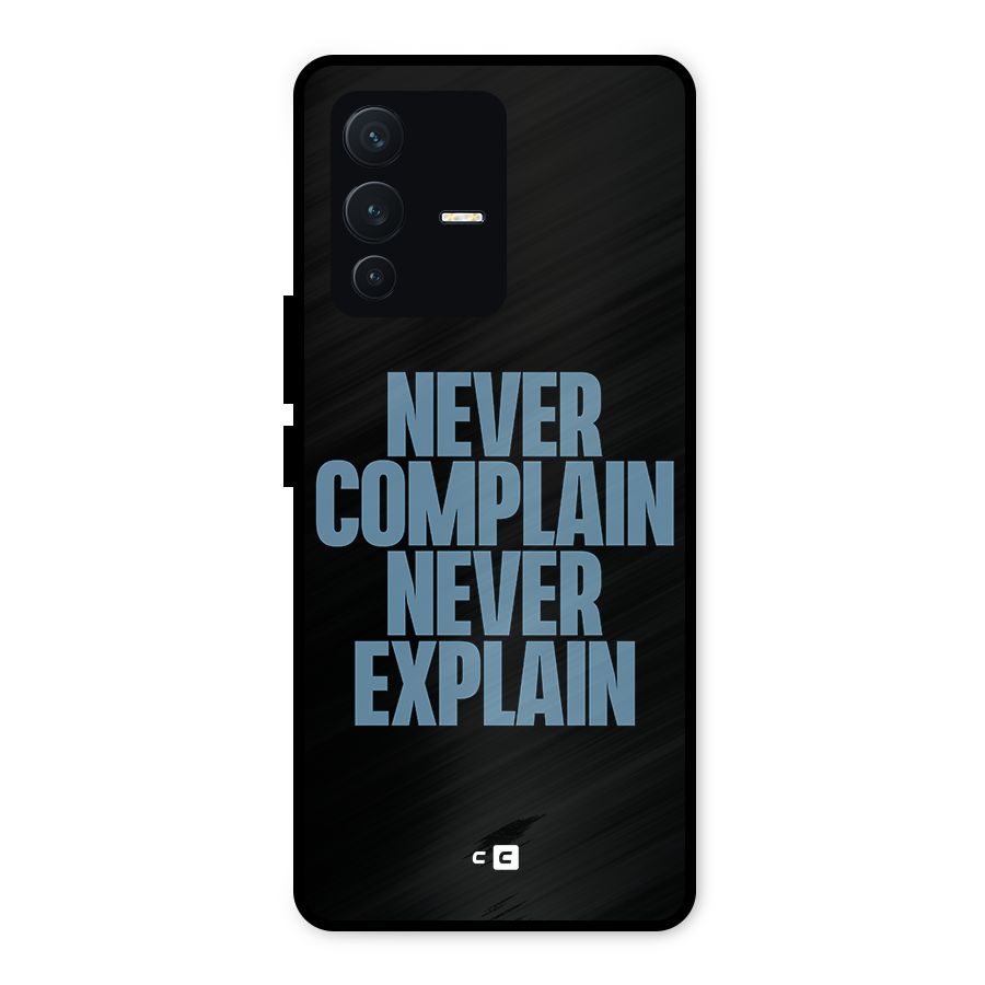 Never Complain Never Explain Metal Back Case for Vivo V23 5G
