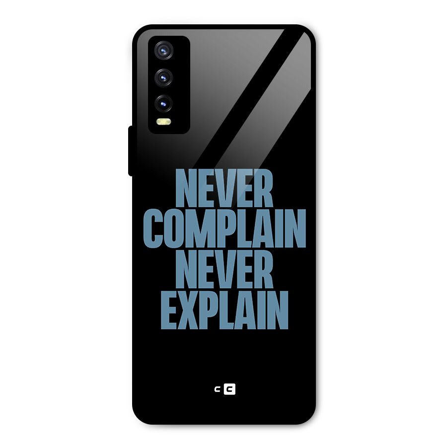 Never Complain Never Explain Metal Back Case for Vivo Y20g