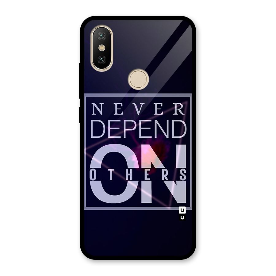 Never Depend On Others Glass Back Case for Redmi A2