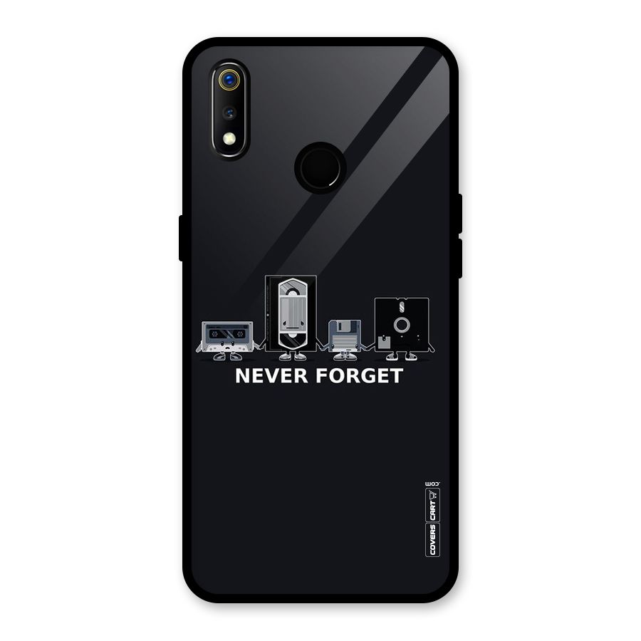 Never Forget Glass Back Case for Realme 3i