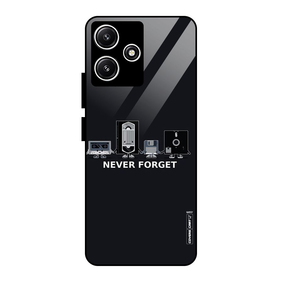 Never Forget Glass Back Case for Redmi 12 5G