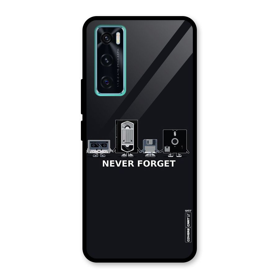 Never Forget Glass Back Case for Vivo V20 SE