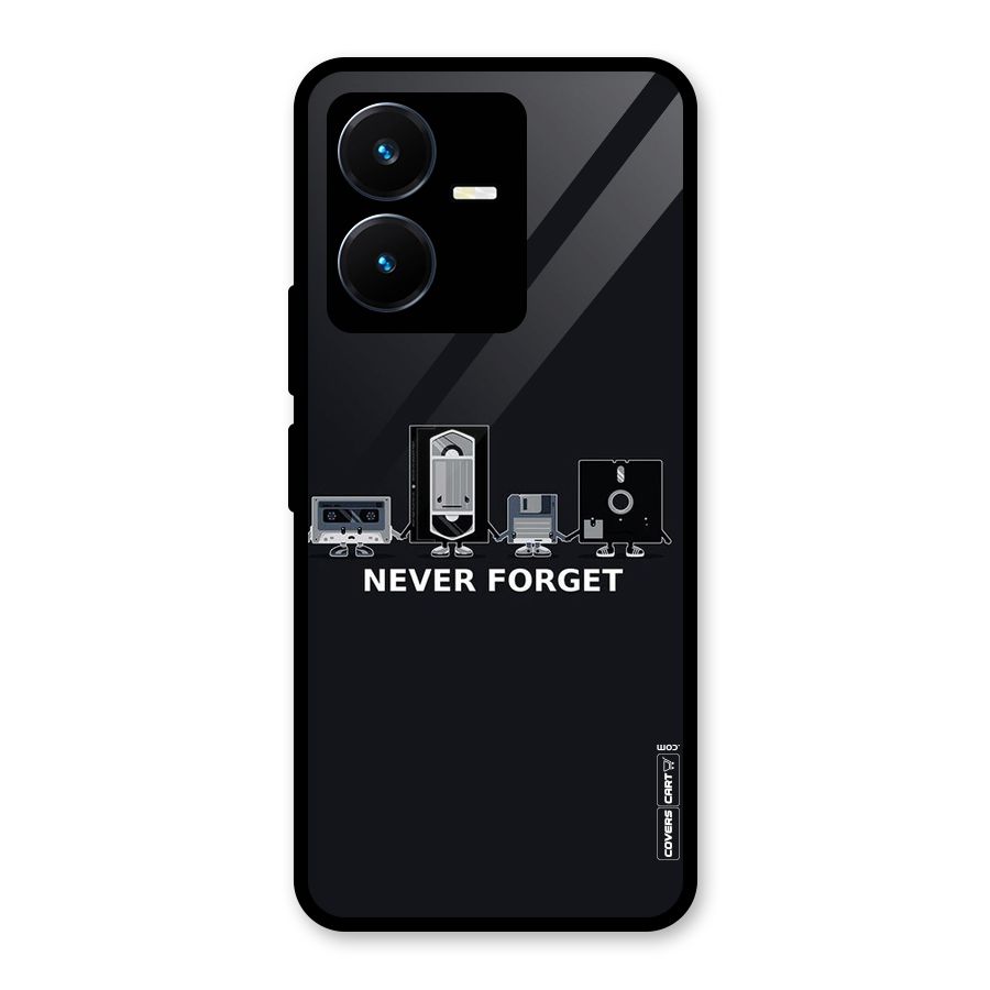 Never Forget Glass Back Case for Vivo Y22s