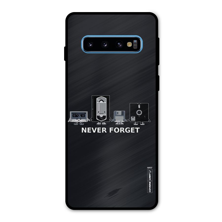 Never Forget Metal Back Case for Galaxy S10
