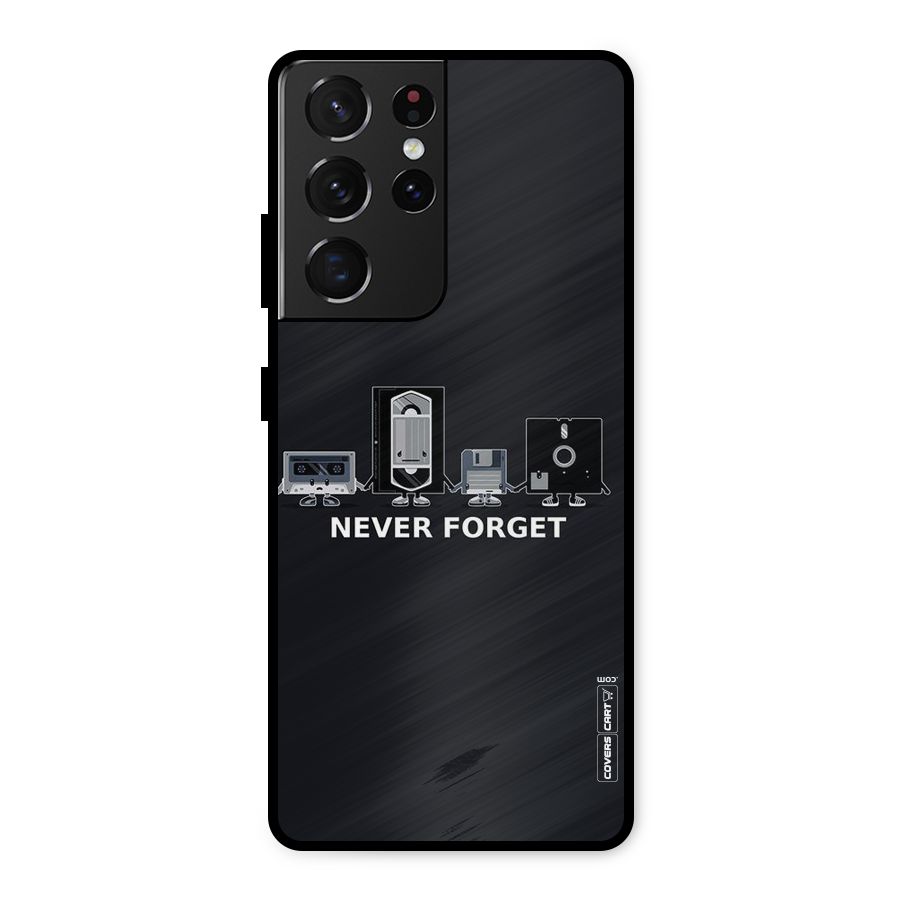 Never Forget Metal Back Case for Galaxy S21 Ultra 5G