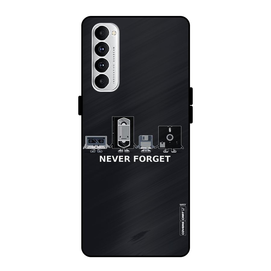 Never Forget Metal Back Case for Oppo Reno4 Pro
