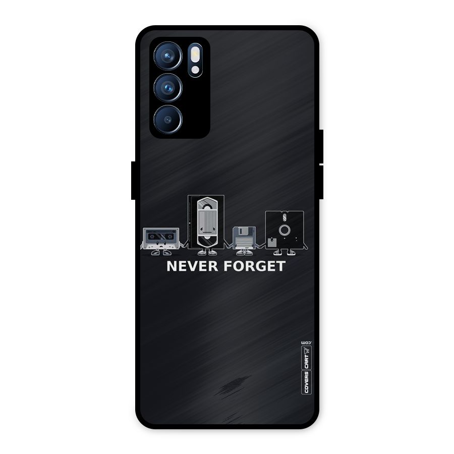 Never Forget Metal Back Case for Oppo Reno6 5G