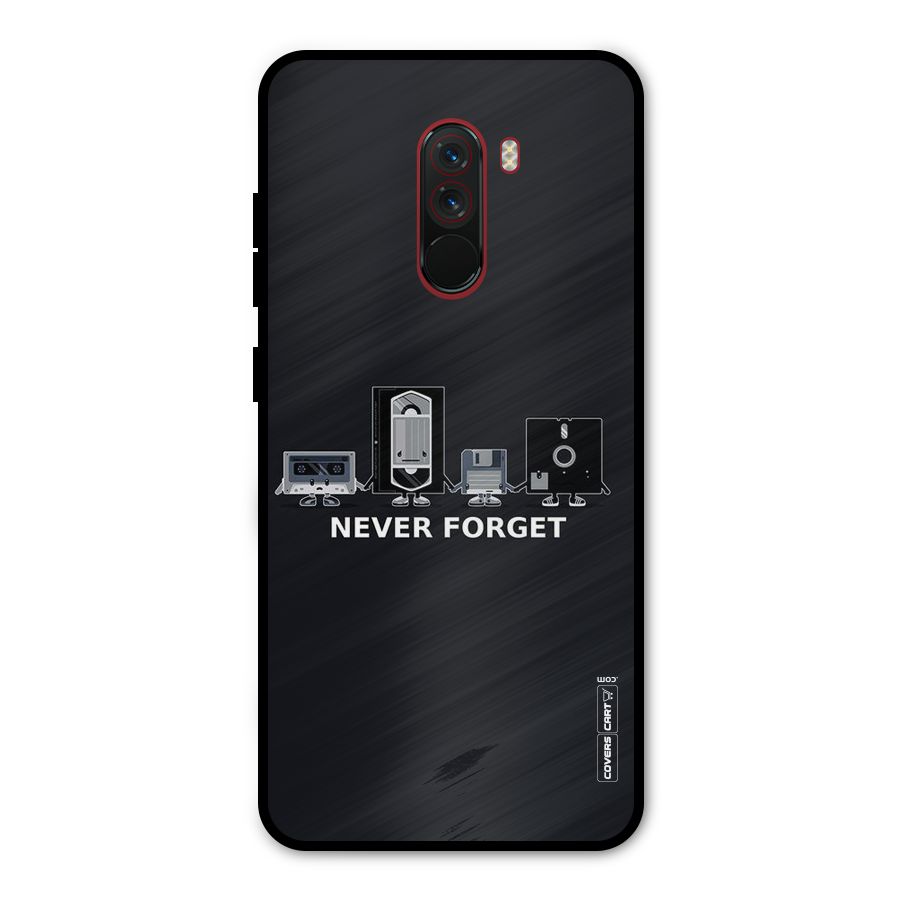 Never Forget Metal Back Case for Poco F1