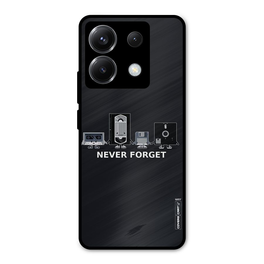 Never Forget Metal Back Case for Poco X6