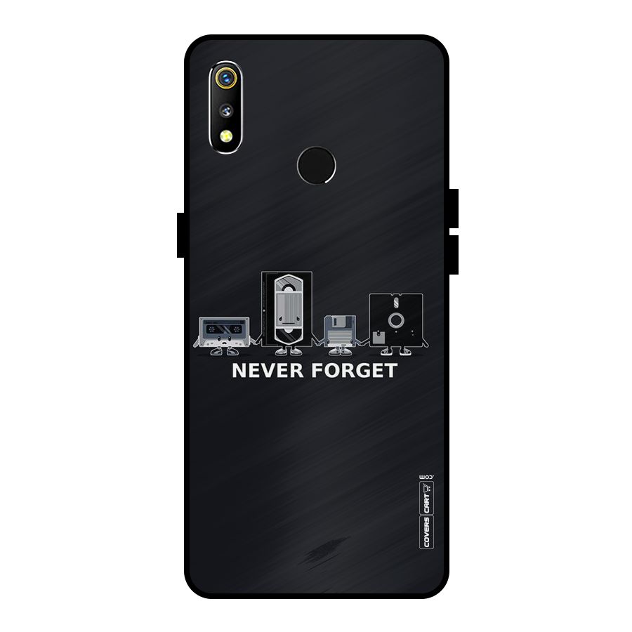 Never Forget Metal Back Case for Realme 3i