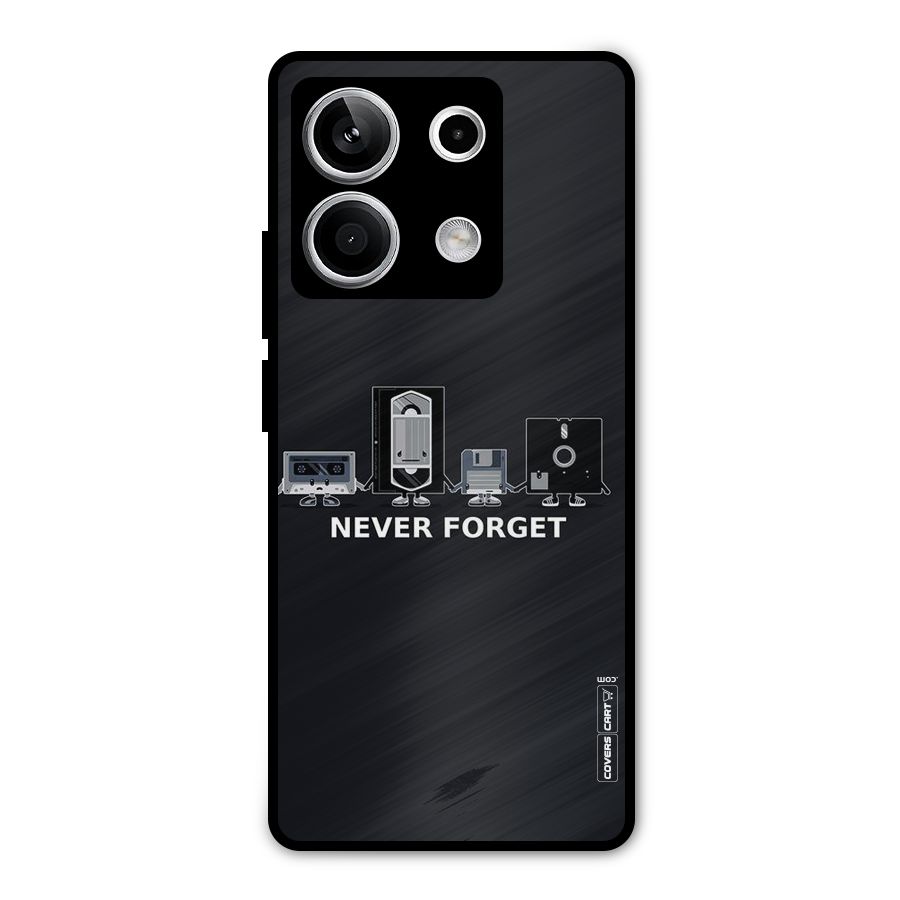 Never Forget Metal Back Case for Redmi Note 13 5G