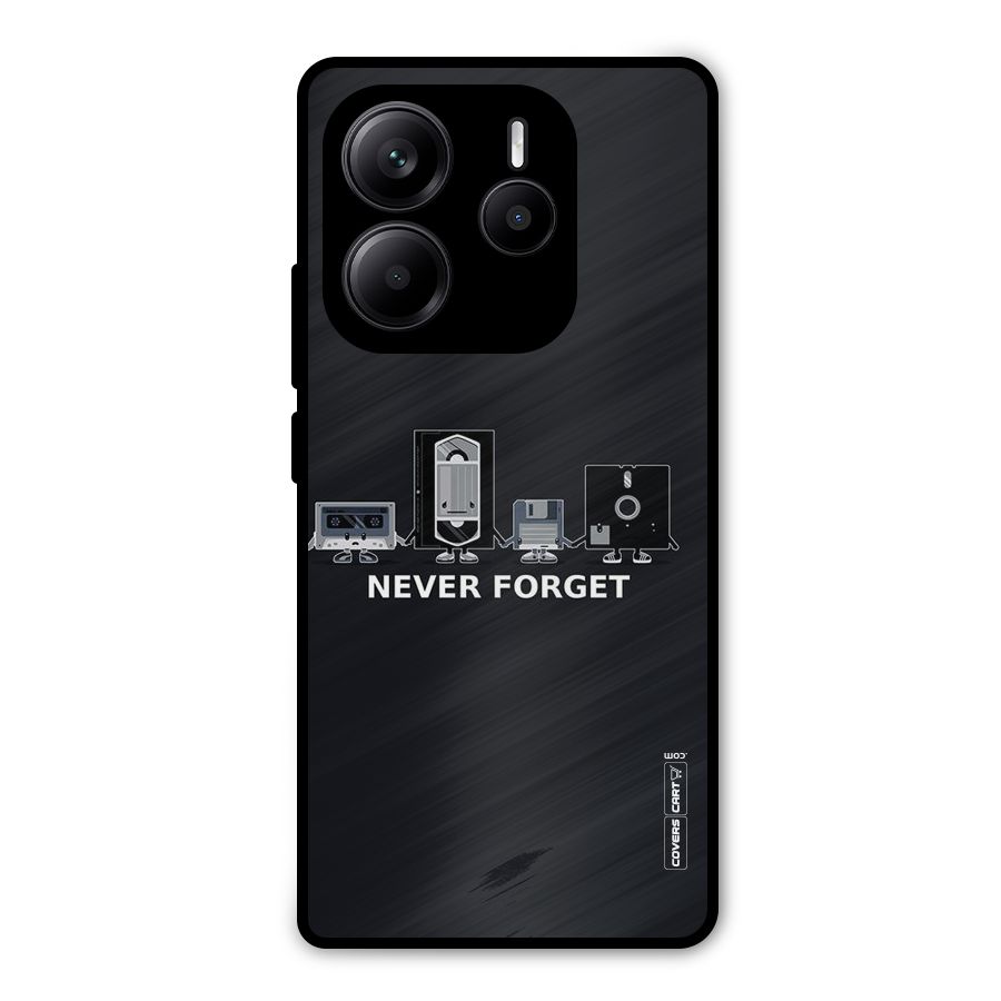 Never Forget Metal Back Case for Redmi Note 14 5G