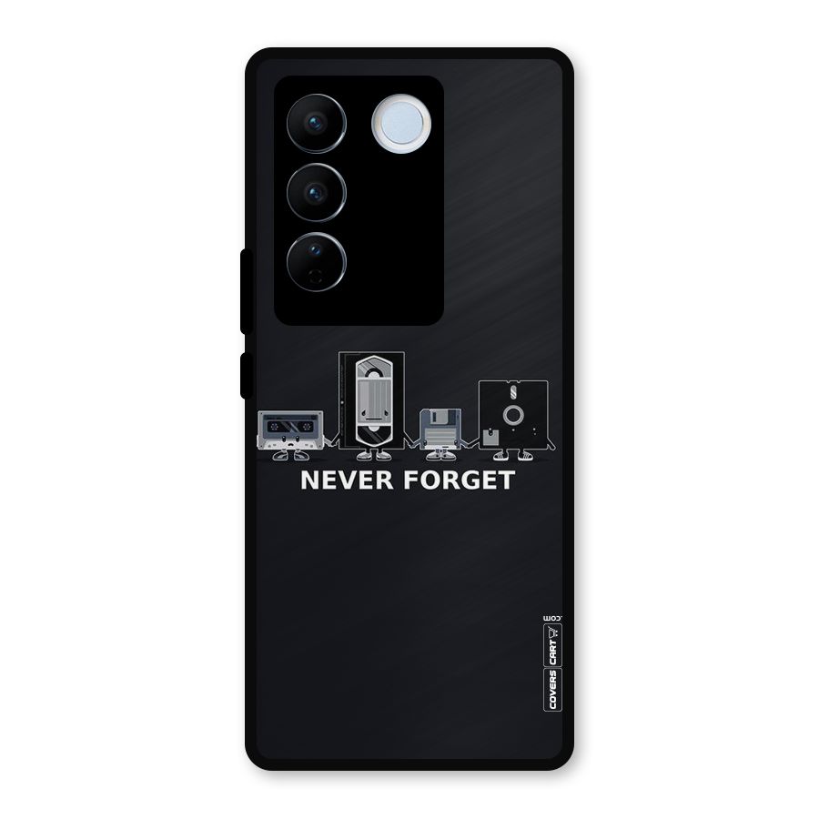 Never Forget Metal Back Case for Vivo V27 Pro