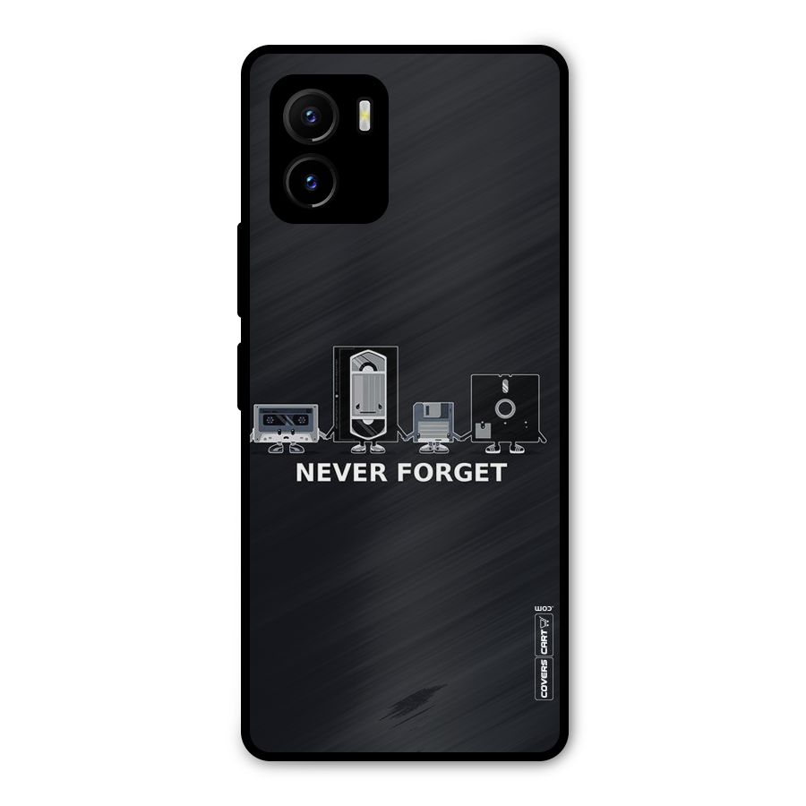Never Forget Metal Back Case for Vivo Y15s